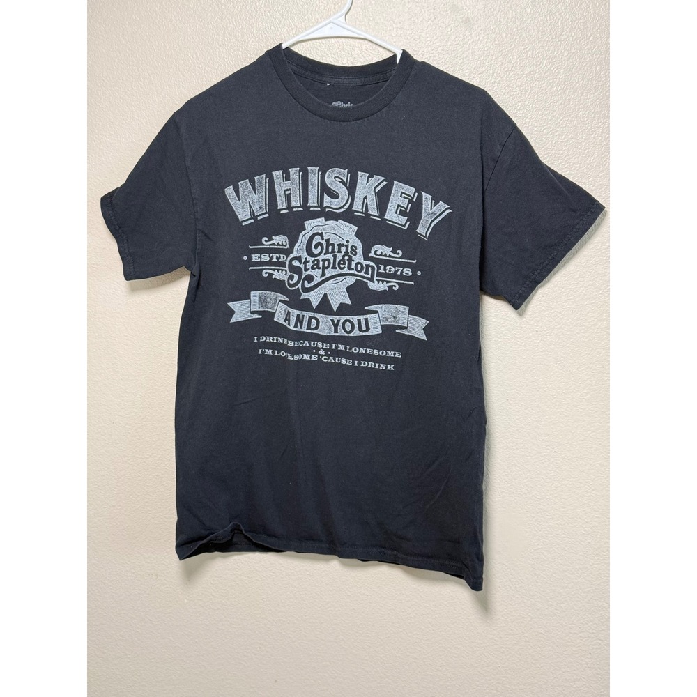 Chris Stapleton Whiskey and You Country Music Graphic T-Shirt Black Medium